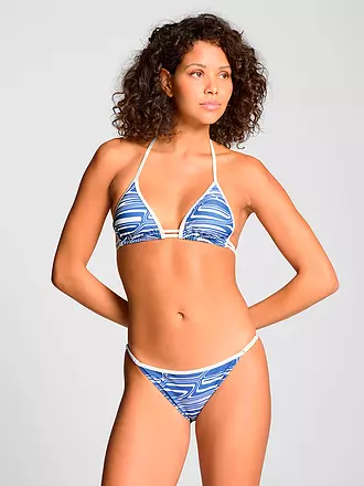 PUMA | Top de bikini triangular estampado para mujer | blau